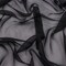 1 Yard Solid Black Silk Chiffon Lightweight Sheer Premium Fabric 44 Inch Width